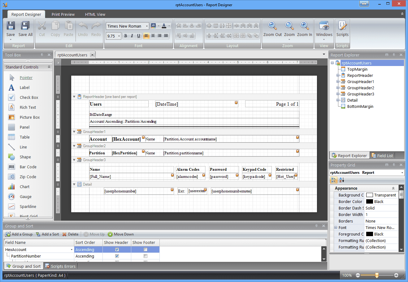 Make your own report with Layout Designer